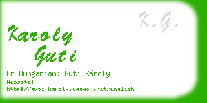karoly guti business card