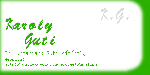 karoly guti business card